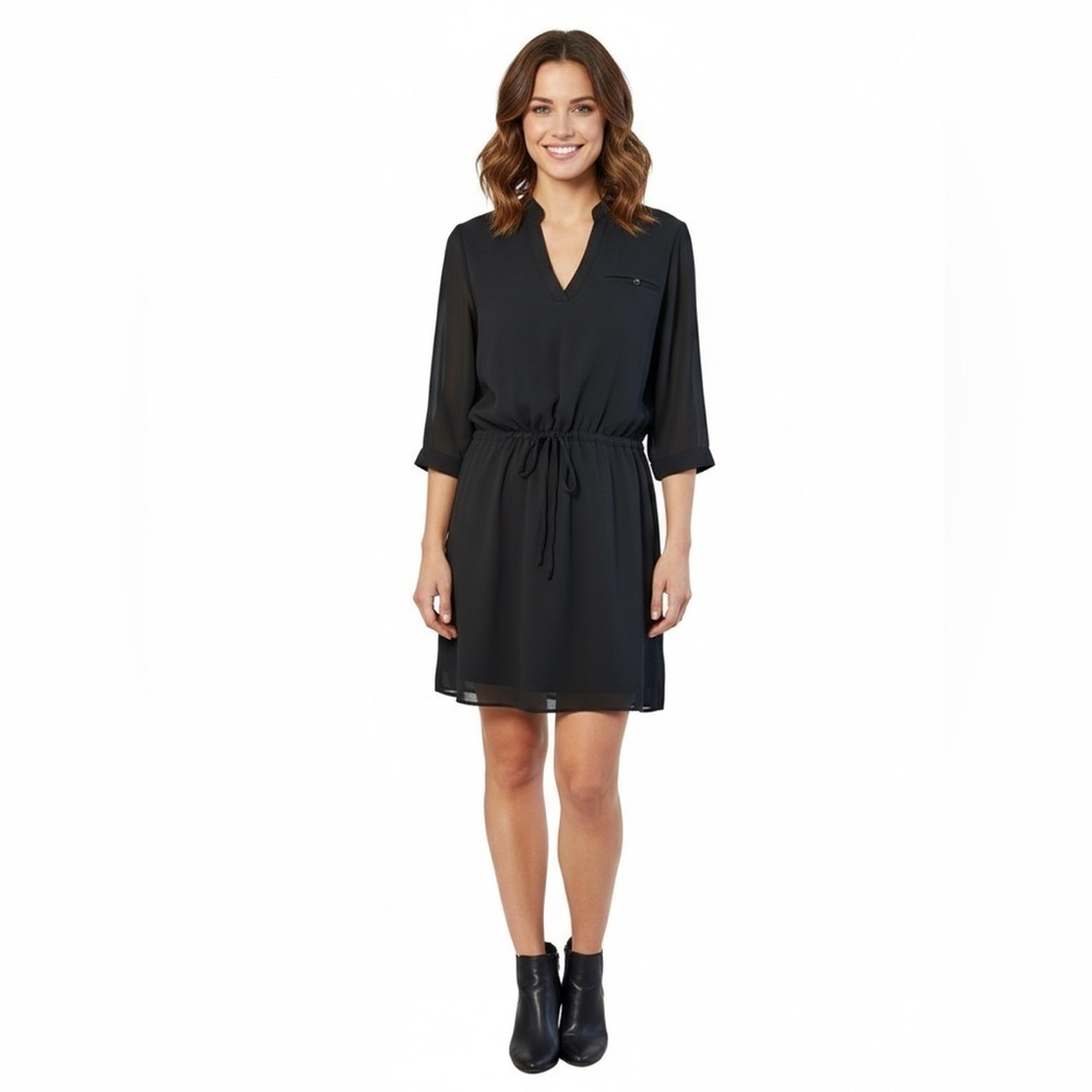 A. Byer Black Longline V-Neck Dress Size S